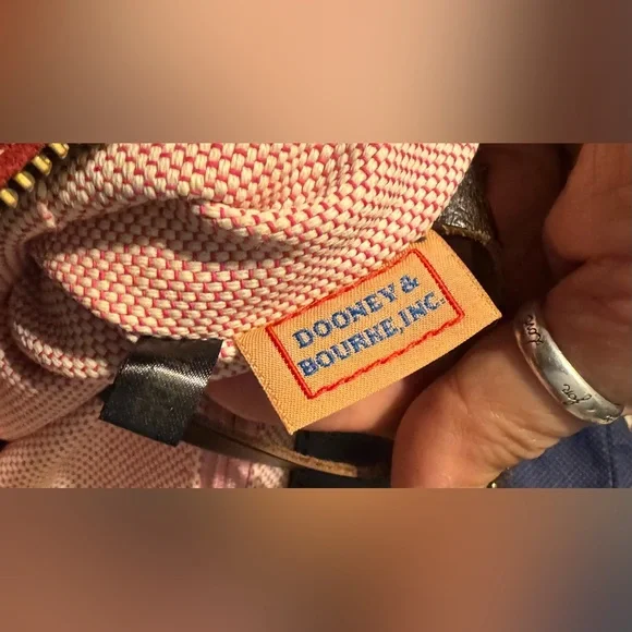 Dooney & Bourke Vintage Safari Suede Hobo Bag (Red/Brown) - EUC - Picture 3 of 16